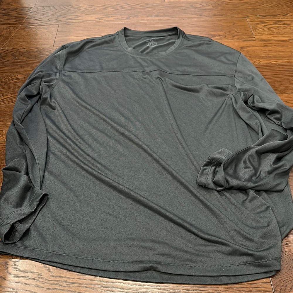 Adidas. Gray, long sleeved shirt.  Rarely worn.